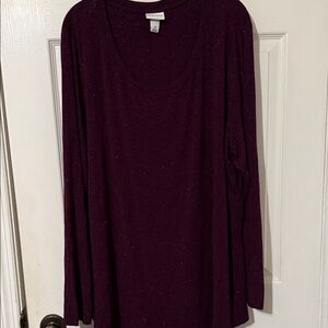 Ava & Viv Rich Purple Long Sleeve Top